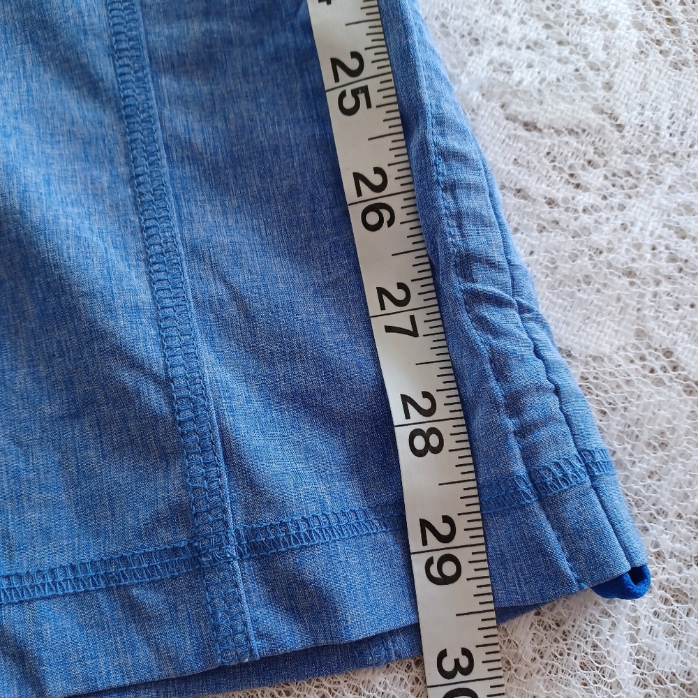 ATHLETA ALLEGRO CAPRI PANTS W/CINCHABLE LEGS SIZE 8 STYLE #405068 HEATHER BLUE - Picture 13 of 16
